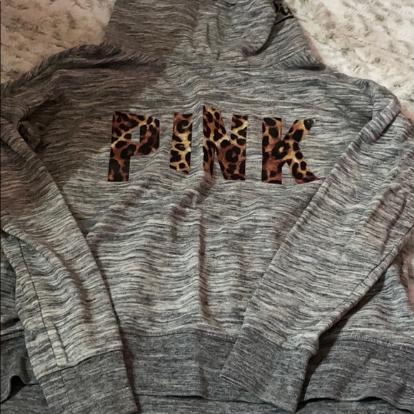 PINK Victoria's Secret Tops - pink cowl neck hoodie